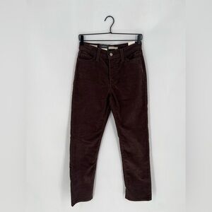 Levi’s Wedgie Straight Corduroy Brown High Rise Pants